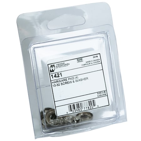 Hammond 10-32 Screws & Plated Cup Washers, 4-Count 1421